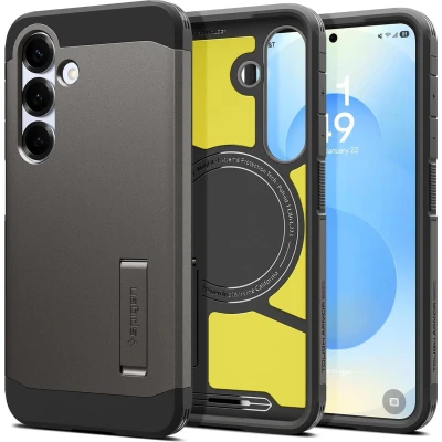 Afbeelding van Spigen Tough Armor (AI) MagFit beschermhoes compatibel met Samsung Galaxy S25 Gunmetal