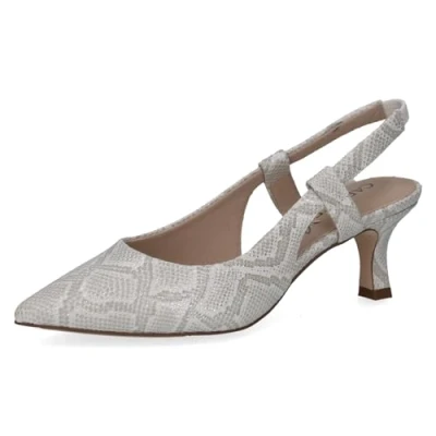 Afbeelding van Caprice Klassieke pumps, Dames, Maat: 38, White reptile Leer