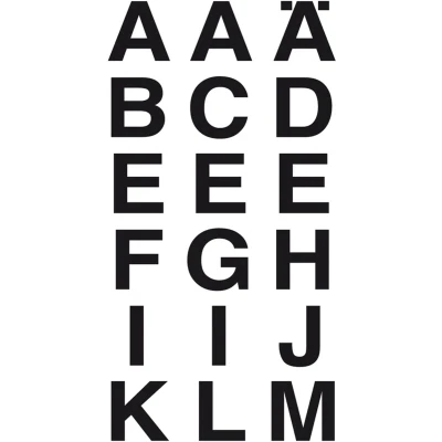 Afbeelding van Huismerk Herma 4163 Etiket met letters A Z 15mm Zwart 1 pakje velletje