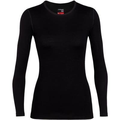 Afbeelding van Icebreaker Merino 260 TECH LS Crewe Hemd, Dames, Maat: XS, Black