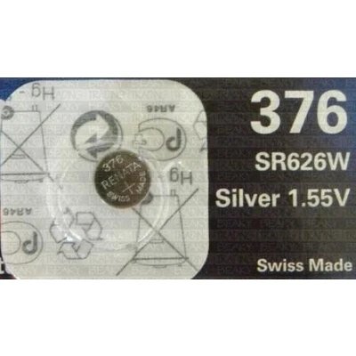 Afbeelding van Renata 376 SR626W zilveroxide batterij voor horloge 1,55 V