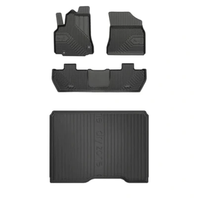 Afbeelding van MOTOS Rubberen automatten en kofferbakmat set voor Citroen Berlingo II 2008 2018 Verbeter je reiscomfort met 3D antislip automat vloermatten de auto