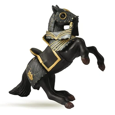 Afbeelding van Papo Verzamelfiguren zwart paard Te combineren met de ridder in pantser Fantastisch universum Geschikt voor meisjes en jongens Kinderen vanaf 3 jaar