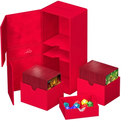 Afbeelding van Ultimate Guard Twin Flip&#039;n&#039;Tray 266+ Xenoskin Red Card Boxes