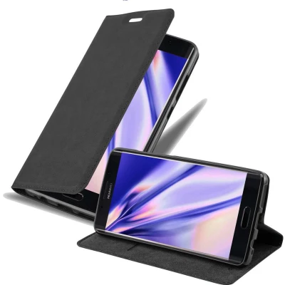 Afbeelding van Cadorabo Hoesje geschikt voor Huawei MATE 9 PRO in ZWARTE NACHT Beschermhoes met magnetische sluiting, standfunctie en kaartvakje Book Case Cover Etui