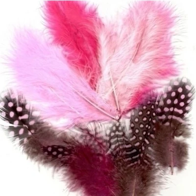 Afbeelding van Marabou knutselveertjes 5 13 cm 18 stuks Girl
