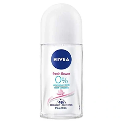 Afbeelding van Nivea Roll On Alu Free Fresh Flower 0% deodorant zonder aluminium, 50 ml, 160 g