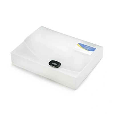 Image de Rapesco 0714 Boîte à Documents Rigide, Format A4, Capacité de 60 mm ou 600 Feuilles, Incolore