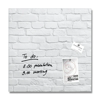 Afbeelding van Sigel Si Gl164 Glasmagneetbord Artverum 480X480X15Mm White Klinker