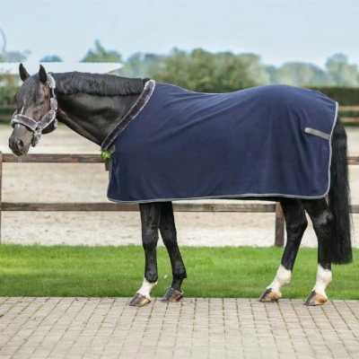 Afbeelding van Bucas Fleecedeke Show Line 600 Marineblauw