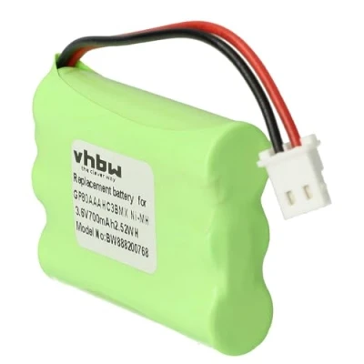 Afbeelding van vhbw Vervangende batterij voor Motorola GP80AAAHC3BMX, HRMR03 babymonitor, babyfoon (700 mAh, 3,6 V, NiMH)