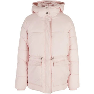 Afbeelding van Urban Classics Damen Waisted Puffer Winterjas, Dames, Maat: XL, Pink