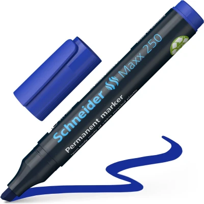 Afbeelding van Schneider permanent marker Maxx 250 beitelpunt blauw S 125003