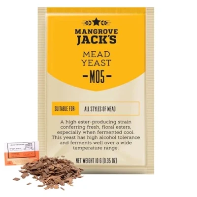 Afbeelding van Mede gist 10g/25L M05 en Eiken chips 20g Mead droge wijngist groothandel