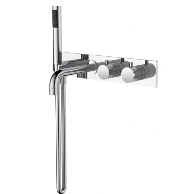 Afbeelding van Wiesbaden Style inbouw badthermostaat muur chroom