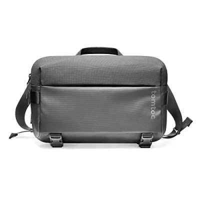 Afbeelding van tomtoc MacBook Pro 2021 14 inch schoudertas lichtgewicht, moderne waterdichte voor mannen en vrouwen, tas wandelen, reizen, werk, sportschool, sport