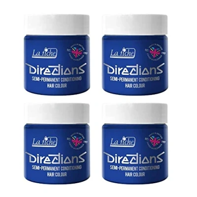 Image de La Riche Directions Lot de 4 colorations semi permanentes Bleu atlantique 100 ml