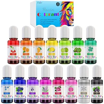 Afbeelding van epoxyhars kleurstof 15 kleuren pigment concentraat voor kunsthars, handwerk vloeistof het van handwerk, 10 ml