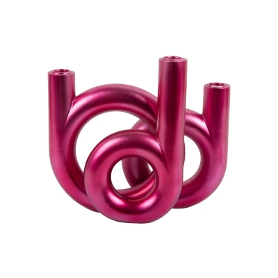 Afbeelding van Present Time Kandelaar Rings Medium Metallic dark pink