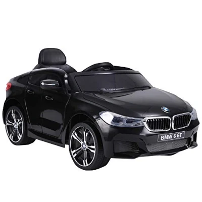 Afbeelding van HOMCOM Elektrische kinderauto, 6 V, max. 3 km/u Geluids en lichteffecten, afstandsbediening, zwart, BMW GT