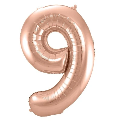 Image de Feuille de ballon 9 Rose Gold 86cm