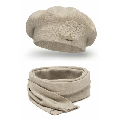 Afbeelding van Vivisence SET Sjaal, Dames, Maat: One Size, Beige