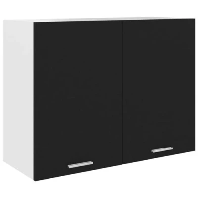 Image de vidaXL Armoire suspendue Lyon Noir 80x31x60 cm Bois d’ingénierie801277