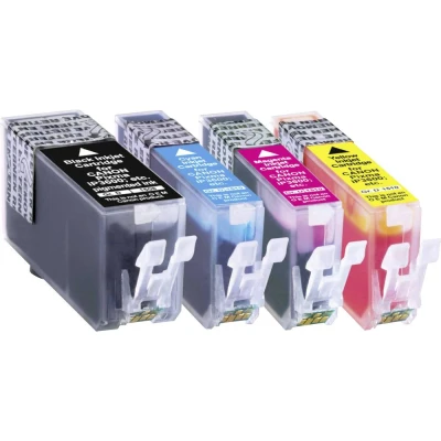 Afbeelding van Basetech Inktcartridge vervangt Canon PGI 520PGBK, CLI 521C, 521M, 521Y Compatibel Combipack Zwart, Cyaan, Magenta, Geel BTC72 1508,0005 126