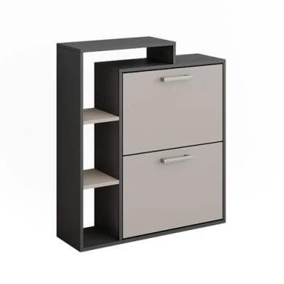 Afbeelding van Vicco Orlando Schoenenkast 80 x 90 cm Antraciet/grijs