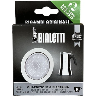 Afbeelding van Bialetti Filterplaatje + Siliconen Ring voor 6 kops RVS percolators