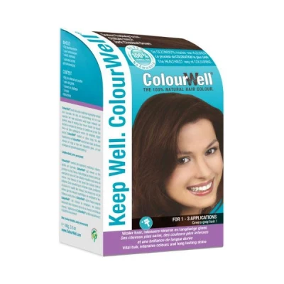 Afbeelding van Colourwell 100% Natuurlijke haarkleur donker kastanje bruin (100g)