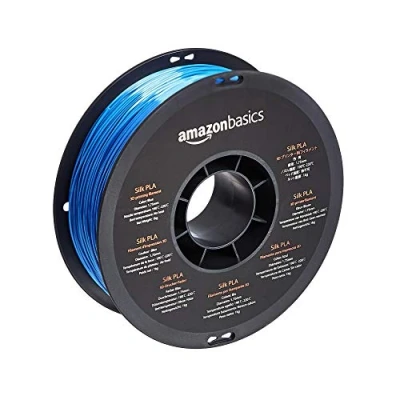 Afbeelding van Amazon Basics PLA filament voor 3D printers, diameter 1,75 mm, zijdeblauw, spoel van 1 kg