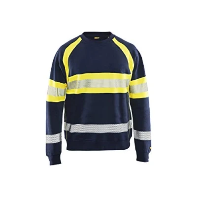Afbeelding van Blaklader Sweater High Vis 3359 1158 Marine/High Geel S