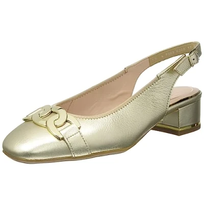 Afbeelding van ara GRAZ Slingback ballerina ́s, Dames, Maat: 39, Platin Leer