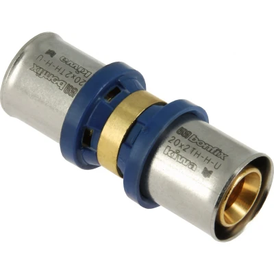 Afbeelding van Bonfix perskoppeling 20 mm recht alu‐pers