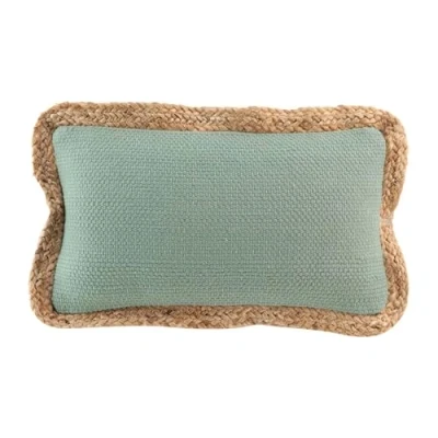 Afbeelding van Decoratief kussen met jute bies, 30 x 50 cm