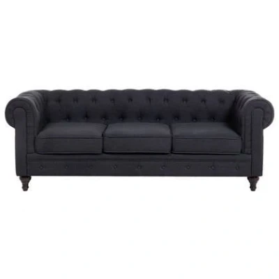 Afbeelding van CHESTERFIELD Driezitsbank Lichtgrijs Polyester