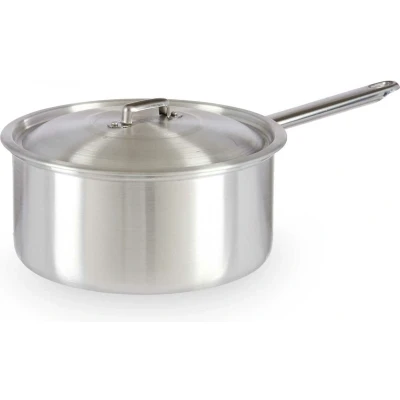 Afbeelding van Kinvara Steelpan/sauspan/juspan zilverkleurig 26 x 43 16 cm 5 liter aluminium Met handige deksel Kookpannen