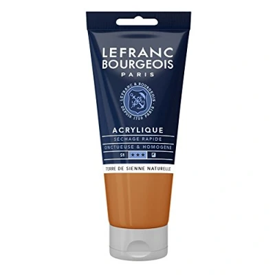 Image de Lefranc Bourgeois peinture acrylique terre de Sienne naturelle semi opaque satin fine 80 ml