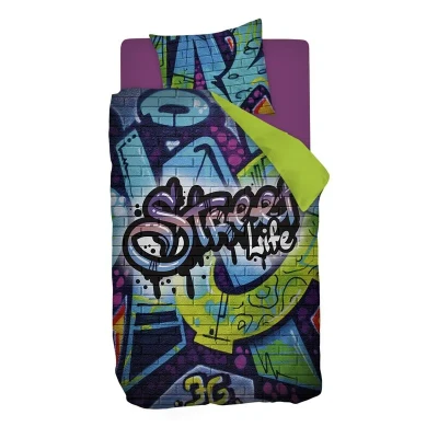 Afbeelding van Snoozing Street Life Dekbedovertrek Junior 120x150 cm + 1 kussensloop 60x70 Multi