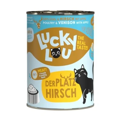 Afbeelding van 6x 400g Lucky Lou Lifestage Adult Poultry &amp; Venison Wet kattenvoer