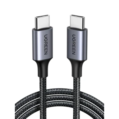 Afbeelding van UGREEN USB C naar PD snel opladen 60 W kabel type nylon gevlochten compatibel met iPhone 16 Plus Pro Max 15 Galaxy S24 Ultra S23 A55 A35 iPad Air MacBook Steam Deck (0,5 m)