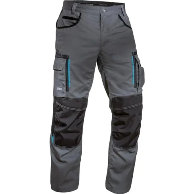 Afbeelding van Uvex Tune Up lange werkbroek voor heren, kniezakken versterkt met Cordura, licht en ademend, grijs.
