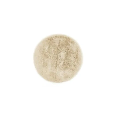Afbeelding van LUXOR living Coste Set van 4 stoelkussens, imitatiebont, stoelkussens voor woonkamer, stoeldecoratie, comfortabel, rond, beige, 40 x cm