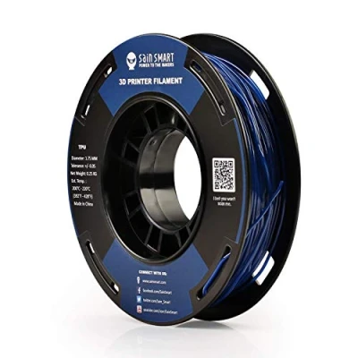 Afbeelding van SainSmart Flexibel TPU filament voor 3D printen, 1,75 mm, 250 g, maatnauwkeurigheid +/ 0,05 Galaxy Blue