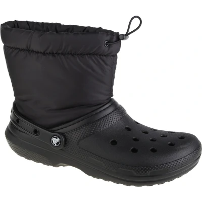 Afbeelding van Crocs Classic Lined NEO PUFF Unisex Regenlaarzen, Maat: 37 38, Black Textiel/ synthetisch