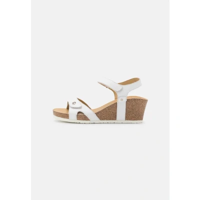 Afbeelding van Panama Jack Julia Basics Sandalen met plateauzool, Dames, Maat: 37, White Leer