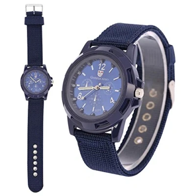 Afbeelding van Elektronisch digitaal polshorloge voor heren duurzaam dames mode nylon herenmode armband horloges, Blauw, Riem