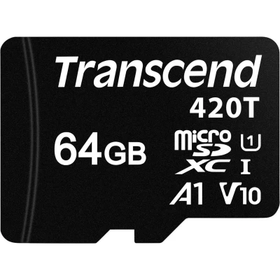 Afbeelding van Transcend TS64GUSD420T microSD kaart Industrial 64 GB Class 10 UHS I