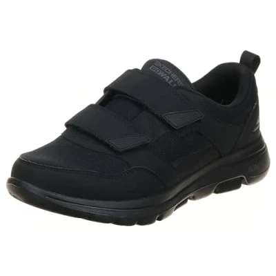 Afbeelding van Skechers Go Walk 5 Wistful Sportschoenen voor heren met haak en luchtgekoelde schuimring, zwart.